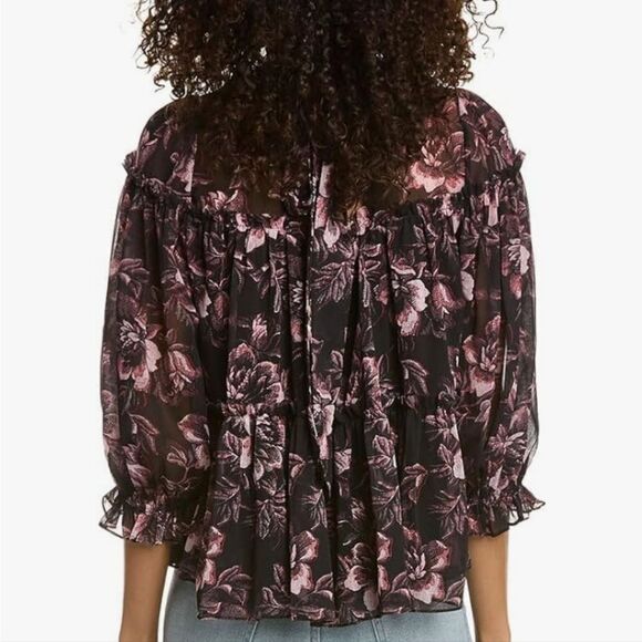 Ted Baker London Ballou Tiered Ruffle Blouse Size Medium NWT - Picture 2 of 7